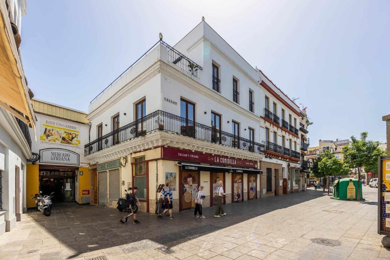 Comfy Away - Apartamento Exclusivo Mercado De Triana Con Balcon Sevilla Bagian luar foto